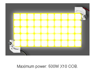 Obrázok LED COB X10 modulárne 10x | 9V | 1000 lm | 2100 mA | 5000K